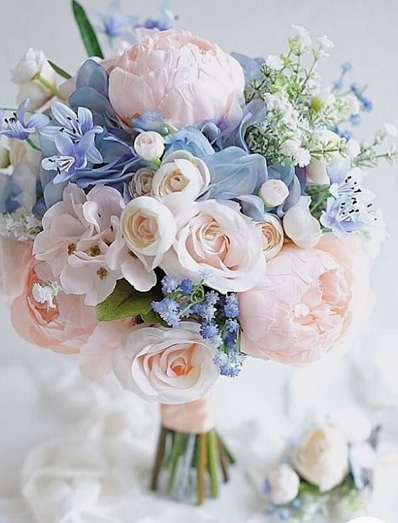 свадьба в розово-голубом цвете